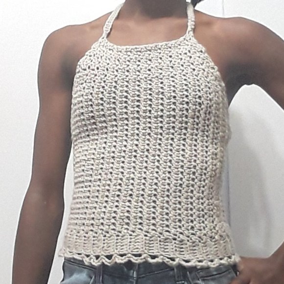 Handmade Crochet Halter Top - Picture 5 of 7